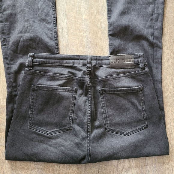 BLK DNM High Waist Flare Stretch Black Jeans Size 30 - Picture 5 of 8